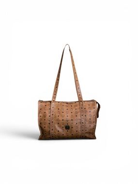 Vintage MCM Visetos East-West Zip MonogramTote Bag